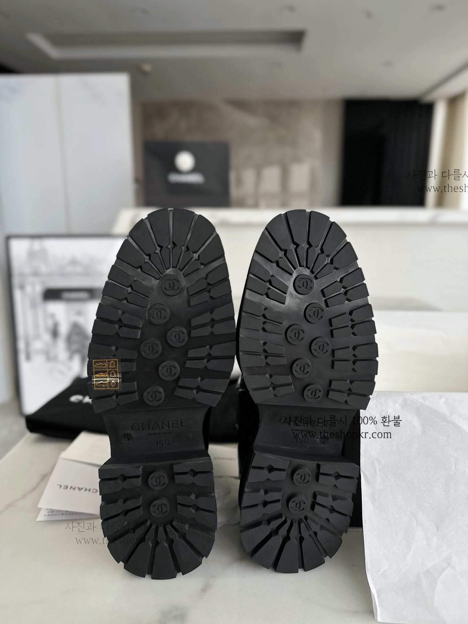 (해피) 샤넬 cc 챌시 부츠