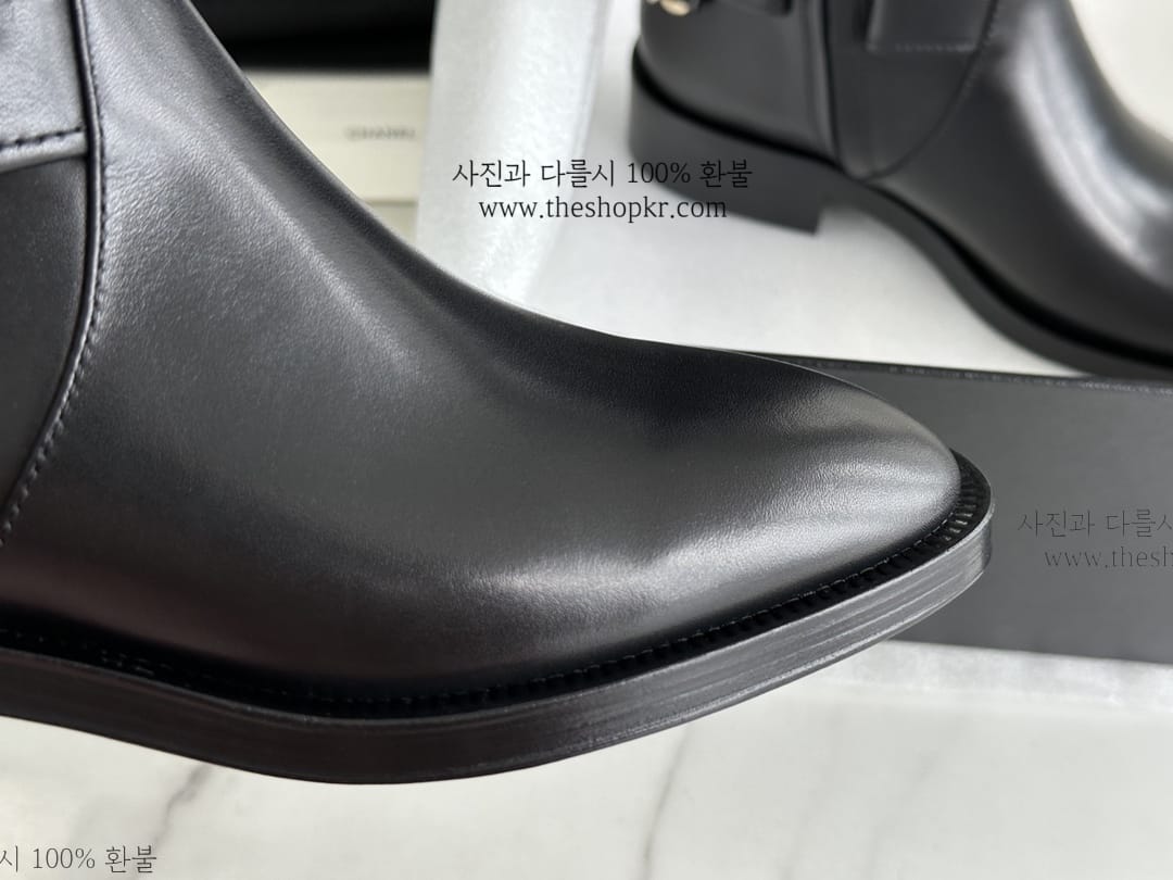 (해피) 샤넬 23A 체인 하이 부츠