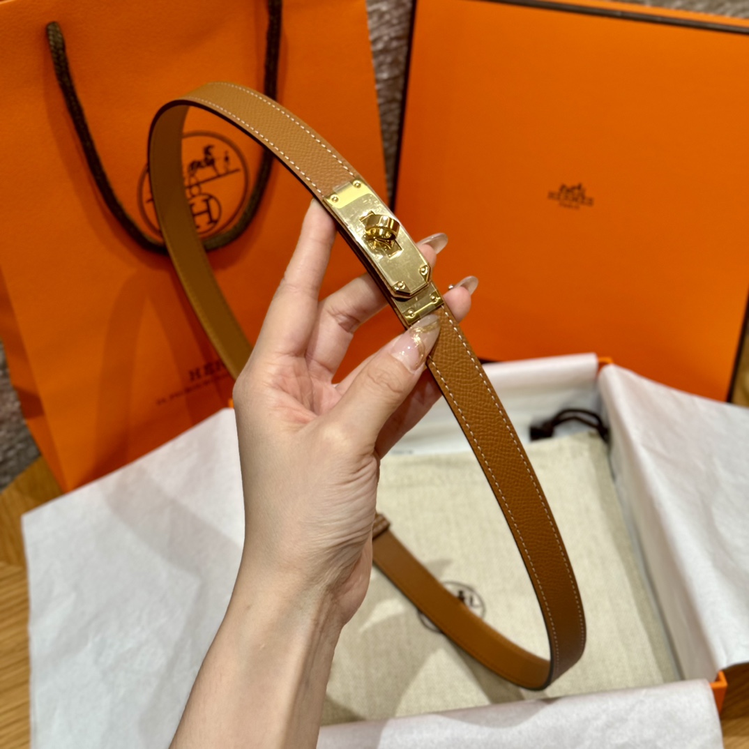 (찡댄) 에르메스 켈리 가죽 벨트