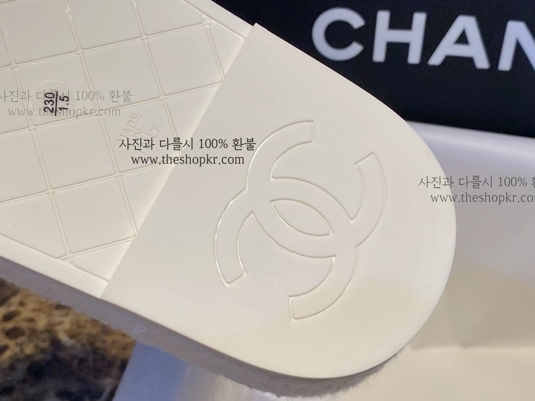 (해피) 샤넬 통굽 슬리퍼