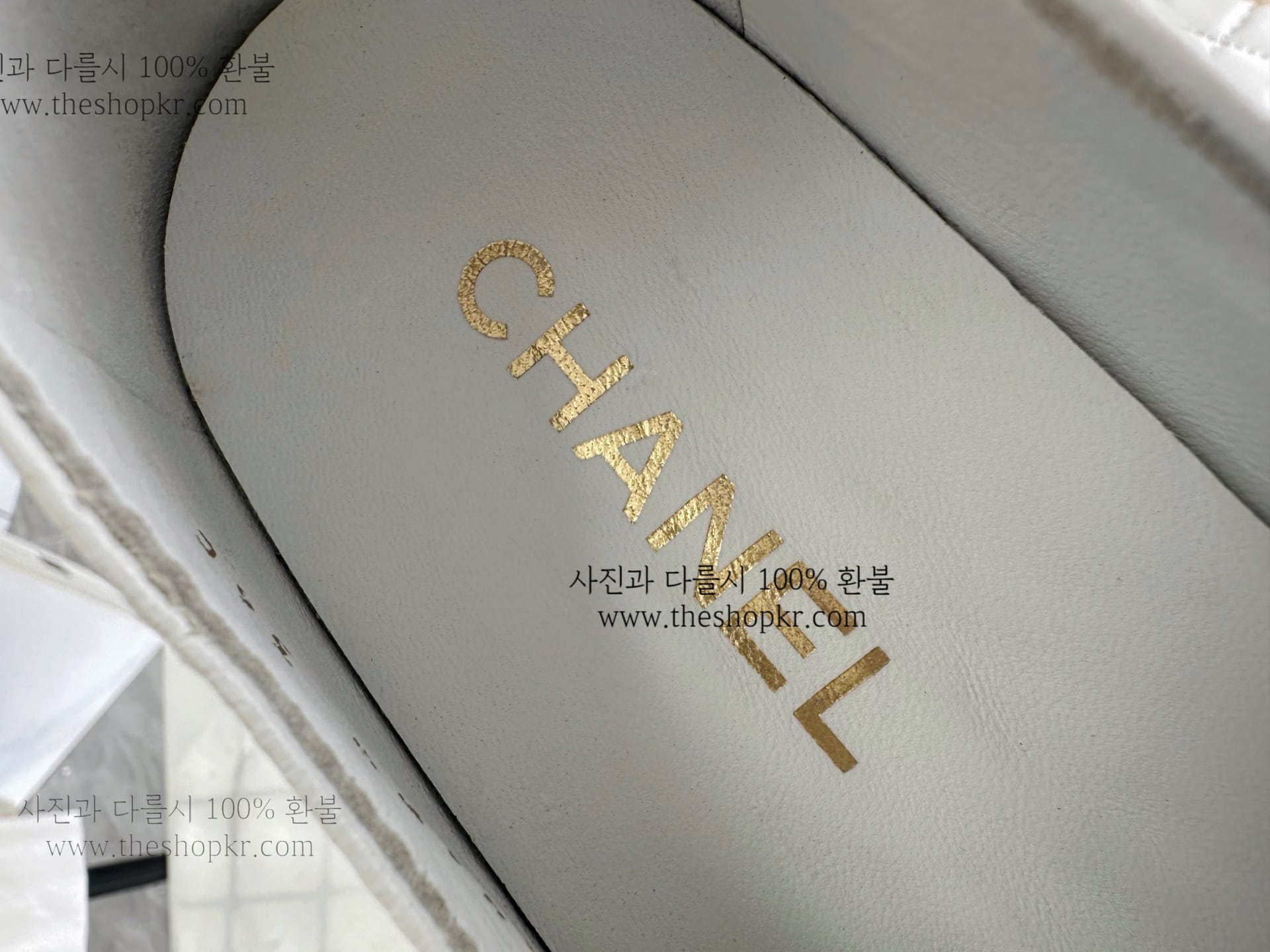 (해피) 샤넬 cc로고 퀄팅 플랫폼 슬립온